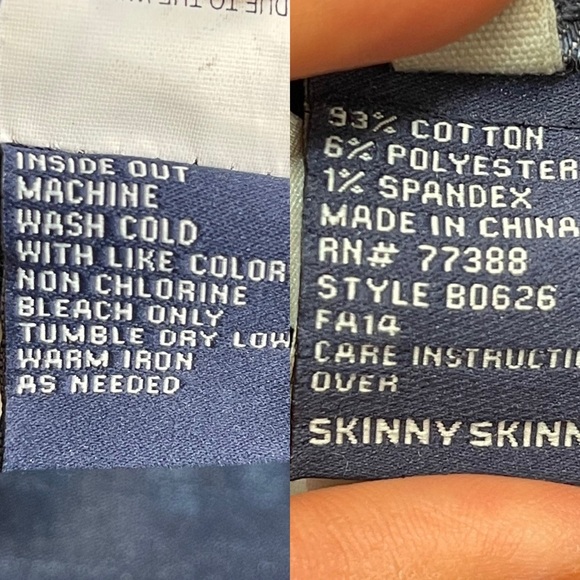 Madewell Skinny dark blue denim zipper ankle stretch jeans women’s size 28 - Picture 11 of 17